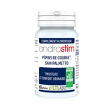 Une boite de complément alimentaire bio androstim bio de LT labo : combinaison de pépins de courge et de saw palmetto pour la prostate et le confort urinaire