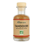 Un flacon en verre de 50 grammes de Tandoori Bio (mélange du Nord) Ayur-Vana
