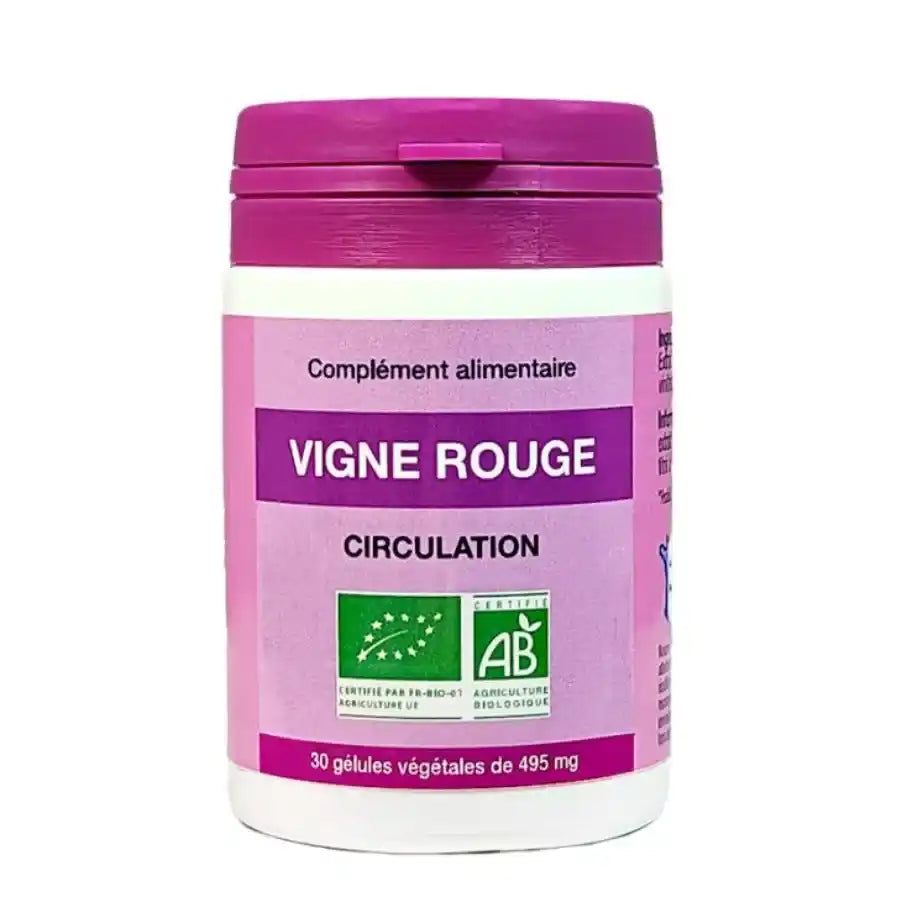 Une boit de 30 gélules de Vigne rouge bio