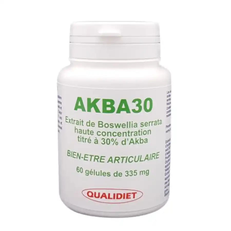 Une boîte de 60 gélules d'AKBA 30 de la marque Qualidiet