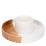 un porte palo santo et sauge bicolore en céramique