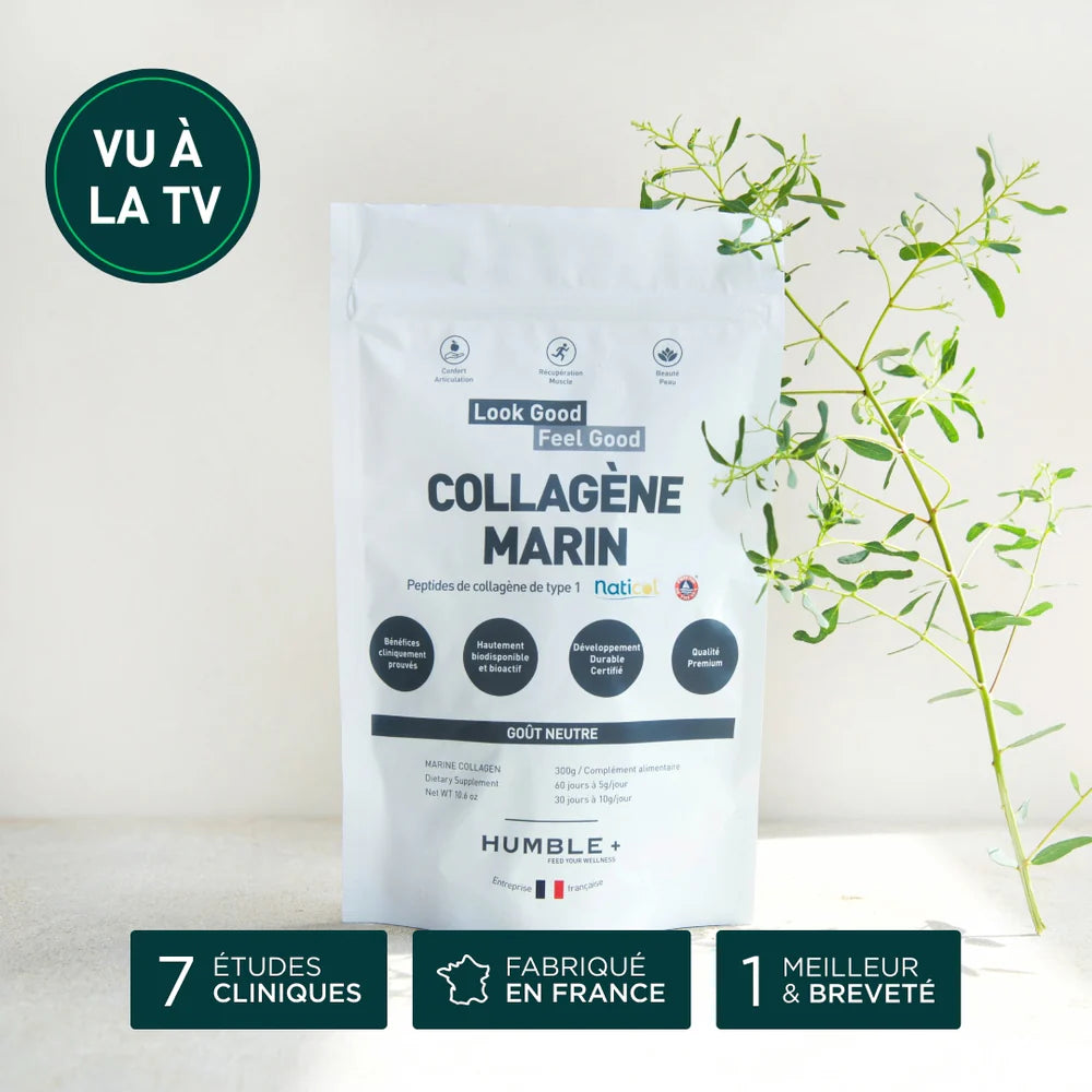 Un sachet de collagène marin de la marque Hulmble +