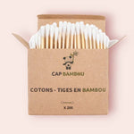 Une boite de 200 cotons tiges de la marque Cap Bambou