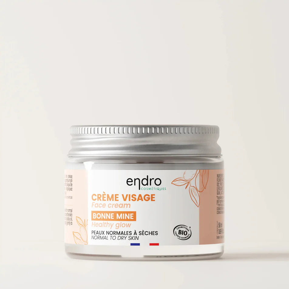 Un pot de crème visage bonne mine de la marque Endro Cosmétiques