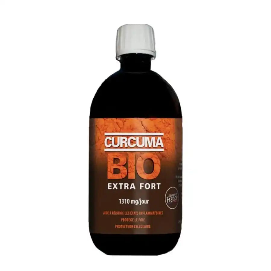 Flacon de 300 ml de curcuma extra fort de la marque Dr.Theiss