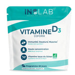 Un sachet de D3Form de 60 capsules : de la Vitamine D3 végétale issue du lichen bio & vegan