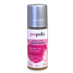 Un déodorant Bio roll-on Miel, Hamamélis & Cristal d'Alun de la marque Propolia