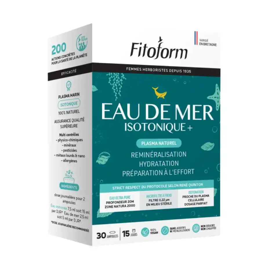 Eau De Mer Isotonique - 30 Ampoules De 10 Ml - Fitoform