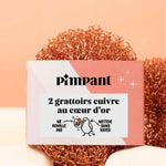 Lot de 2 Éponge Grattoir en Cuivre Pimpant