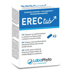 Une boîte de deux comprimés d'erectab de la marque Labophyto