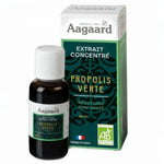 un flacon de gouttes de propolis verte extra forte de la marque Aagaard