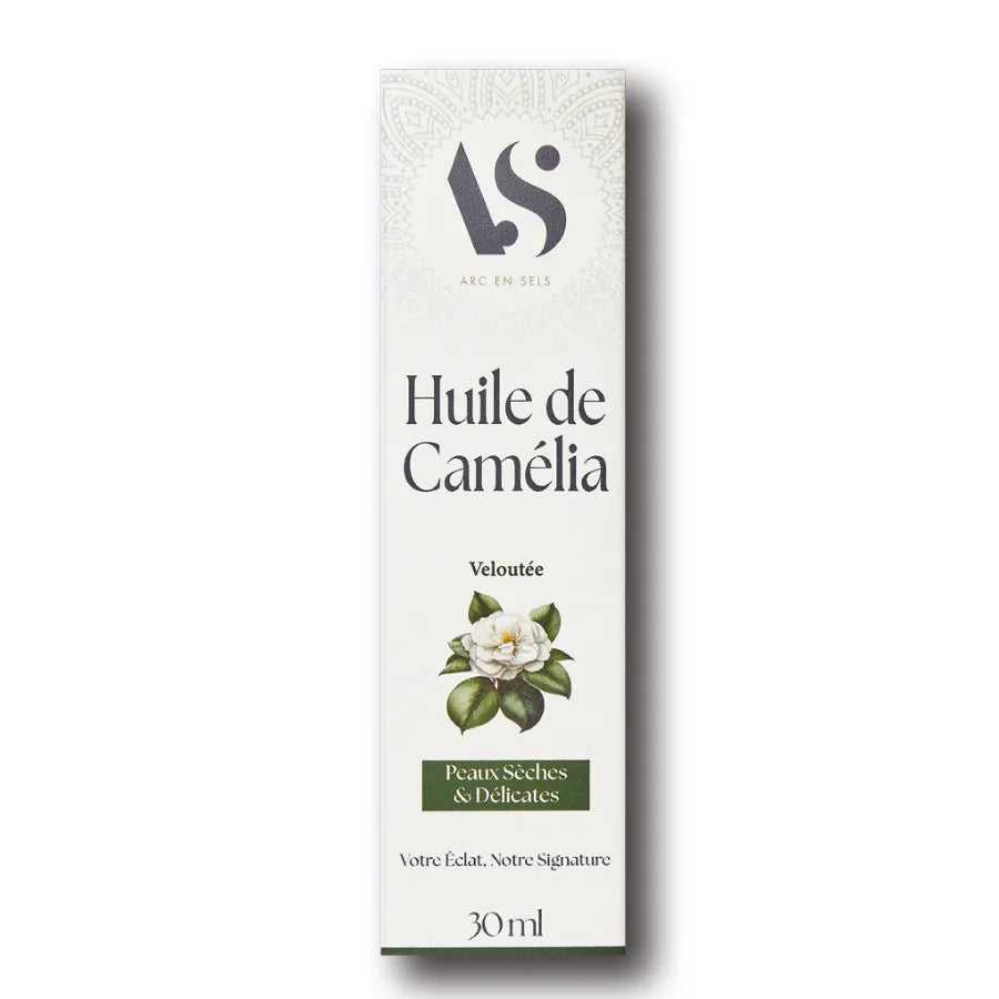 Huile de camélia veloutée pour peaux sèches et délicates en 30 ml de la marque Arc en sels