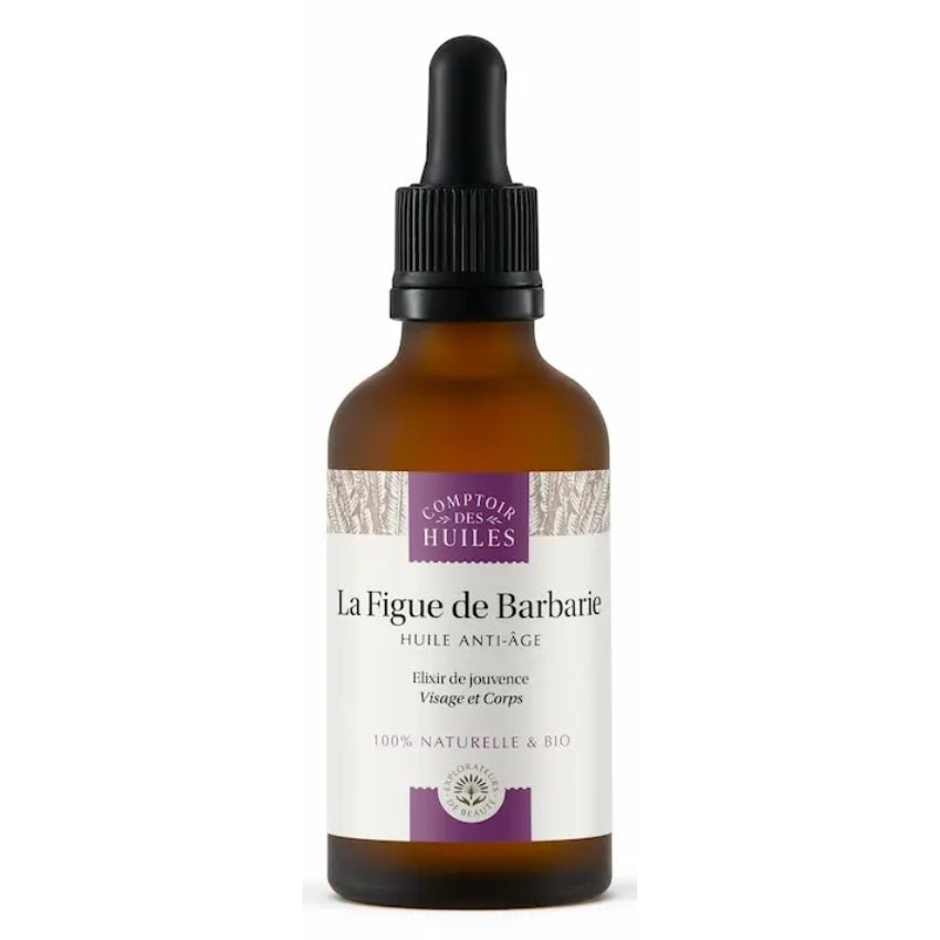 Un flacon de 50 ml d'Huile de Pépin de Figue de Barbarie Bio de la marque Comptoir des huiles