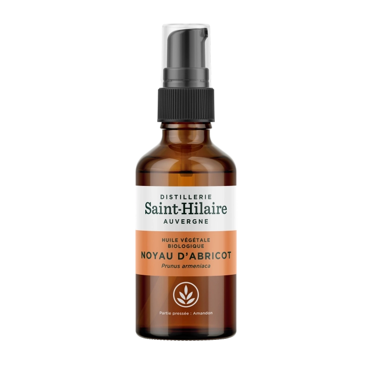 Un flacon de 50 ml d'huile végétale d'abricot de la marque Saint-Hilaire
