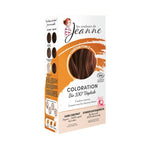 Boîte de Coloration Châtain foncé 100% Végétale Les Couleurs de Jeanne, en 2 x 50g, pour une couleur naturelle et respectueuse des cheveux.