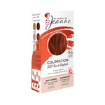 Boîte de Coloration cuivre rouge 100% Végétale Les Couleurs de Jeanne, en 2 x 50g, pour une couleur naturelle et respectueuse des cheveux.