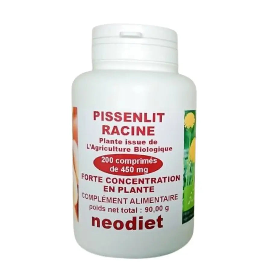 Boîte de 200 comprimés de pissenlit racine de la marque Neodiet
