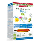 Une boite de Protocole Détox Bio de 30 Ampoules de 15 ml de Superdiet