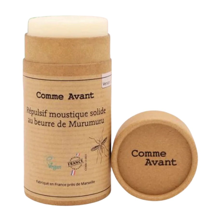 Un Répulsif Moustique Solide au Beurre de Murumuru Comme Avant