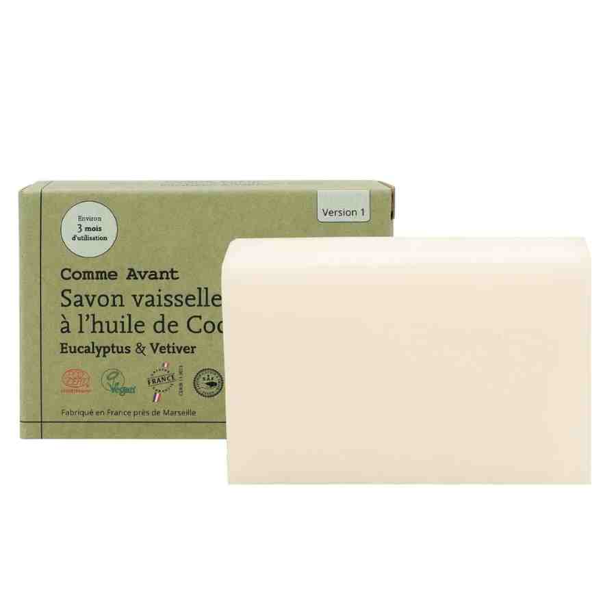Un savon vaisselle à l’huile de coco de 150 g de la marque Comme Avant