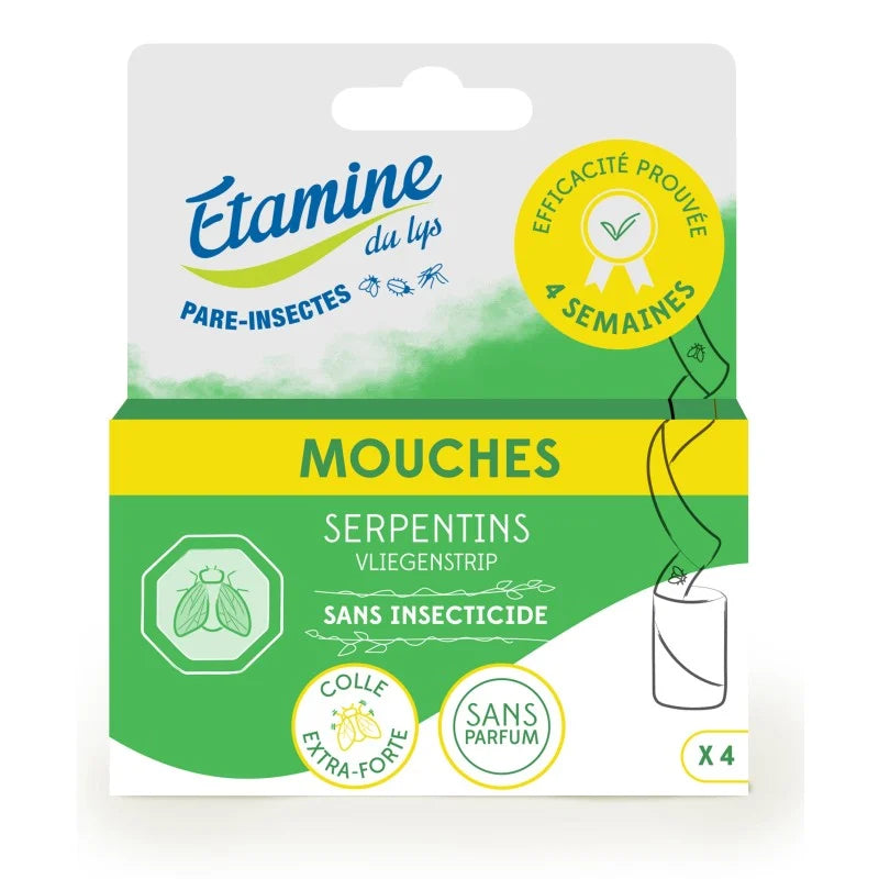 Boite de 4 serpentins attrape mouches de la marque Etamine du Lys