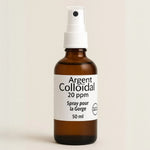 Un spray gorge de 50ml de la marque Dr. Theiss contenant de l'argent colloïdal 20 ppm