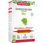 COFFRET 20 AMPOULES DE 15 ML de GINKGO BILOBA BIO de Superdiet