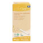 Une boite de 16 tampons en Coton Bio avec applicateur de la marque Silver Care