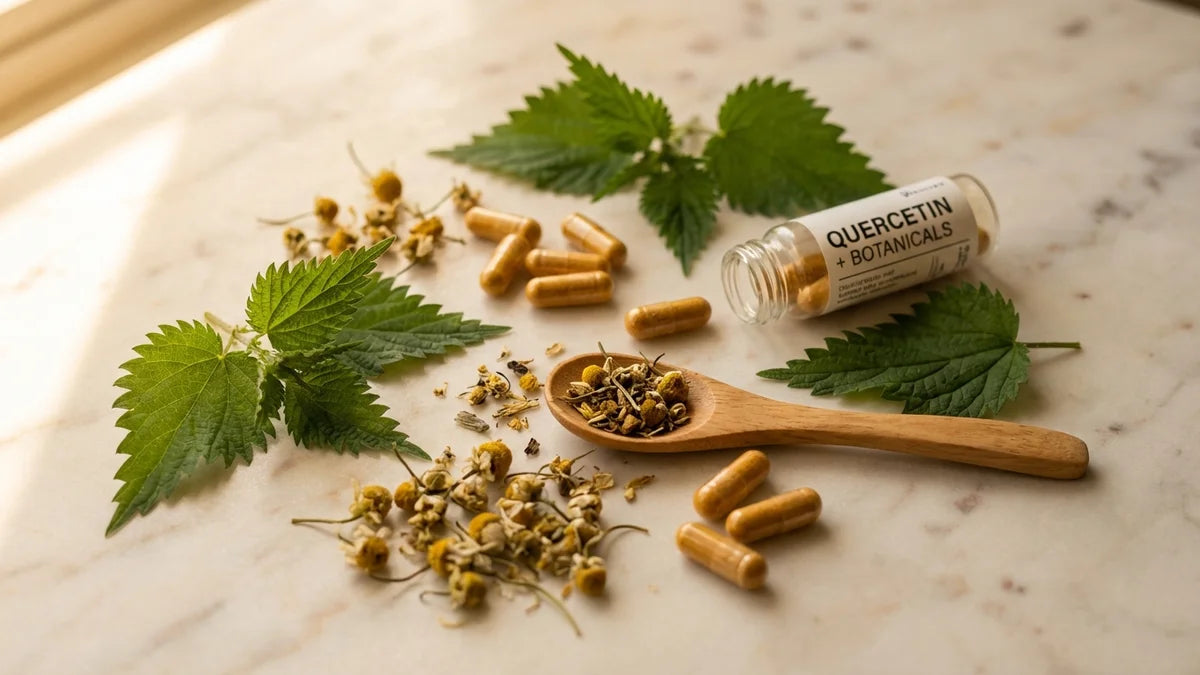 Gélules quercétine avec ortie et camomille pour antihistaminique naturel efficace