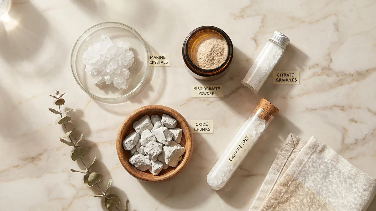 Comparaison de différents types de magnésium : marin, bisglycinate, citrate et autres suppléments