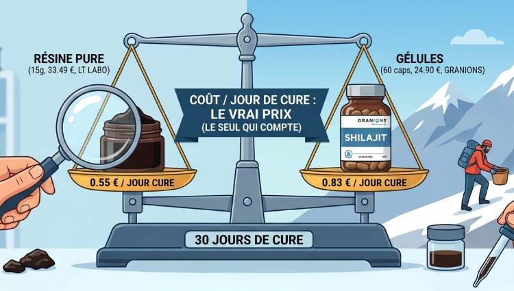 Prix du shilajit : ce qui justifie (vraiment) un pot à 15 € ou à 75 €