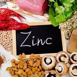 Ardoise « Zinc » entourée de fruits de mer, champignons, amandes et graines