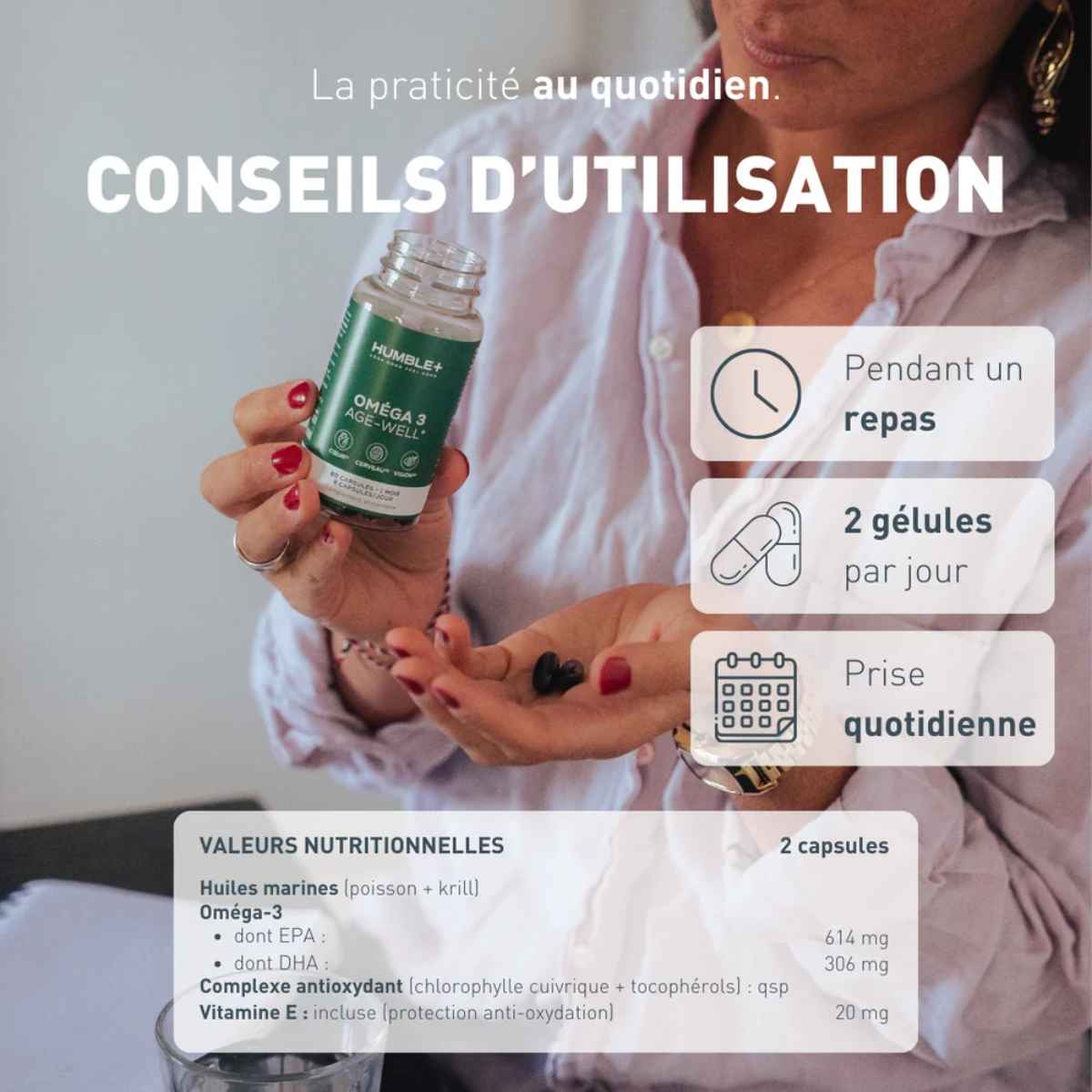 Les conseils d'utilisation de l'omega 3 humble age-well.