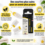 Têtes brosse à dents rechargeable enfant Apimani avec bénéfices écologiques et santé dentaire