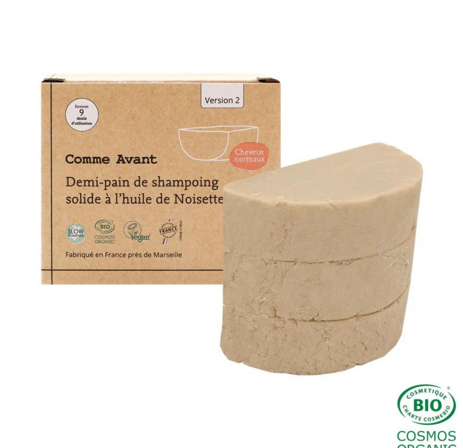 Shampoing solide à l'huile de noisette 210g