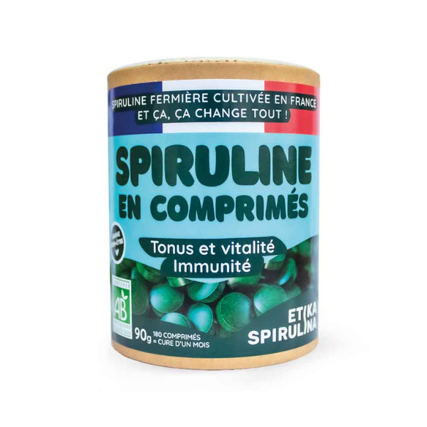 Comprimés de spiruline bio française ETIKA SPIRULINA