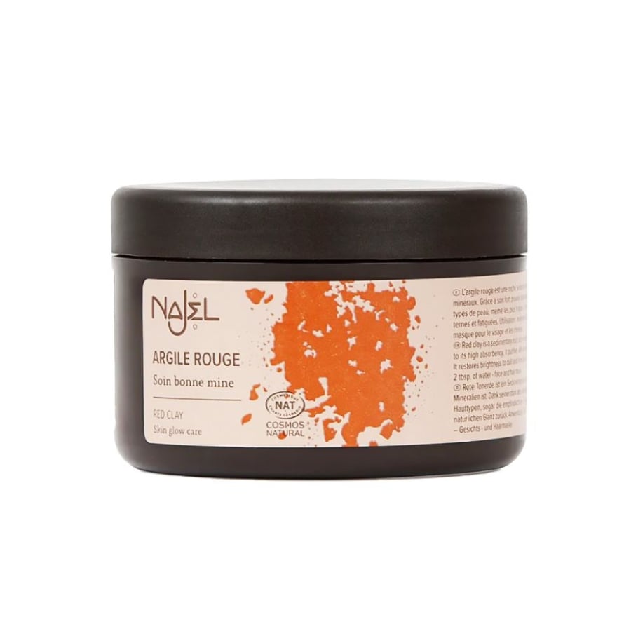 Un pot d'Argile Rouge en Poudre de 150 g de la marque Najel