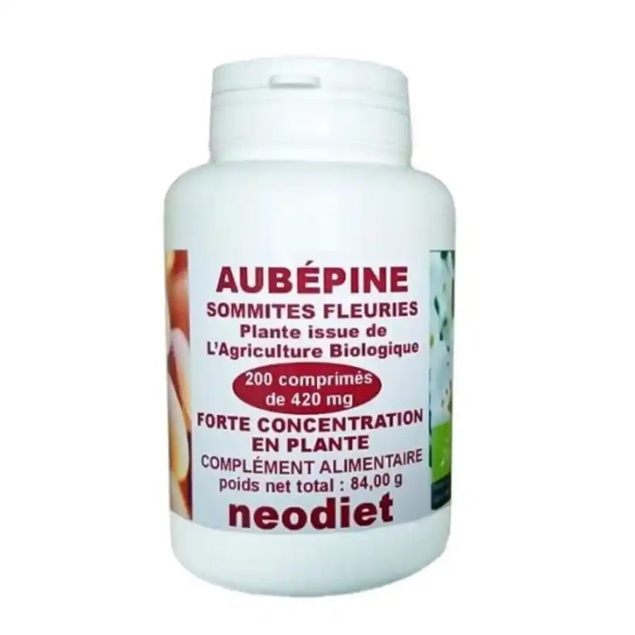 Complément alimentaire Aubépine 200 comprimés Néodiet 