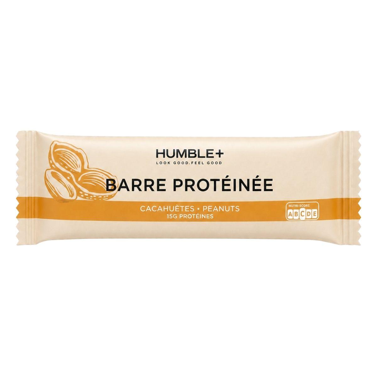 Une barre protéinée de la marque Humble goût cacahuète