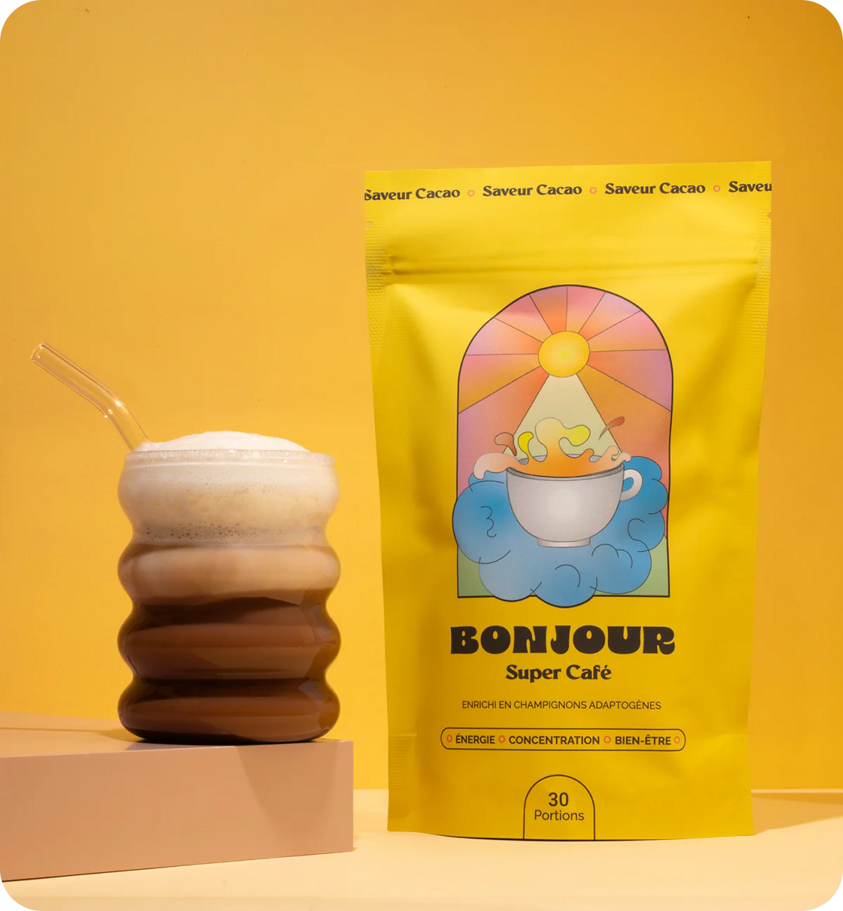 Bonjour Drink – Super Café aux champignons adaptogènes - Saveur Originale