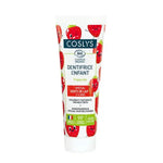 Dentifrice enfant au bon goût de fraise Coslys, tube de 50 ml, soin nourrissant naturel pour l’hygiène bucco-dentaire des plus petits.
