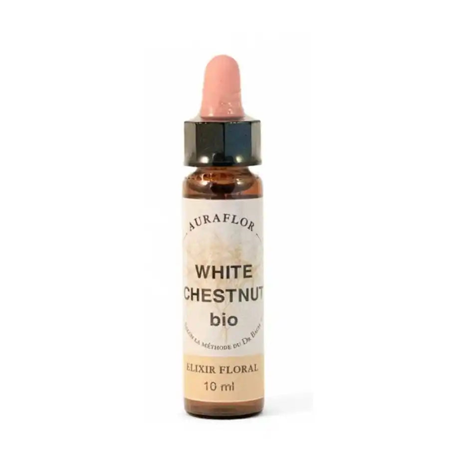 Flacon de Fleur de Bach Marronnier blanc bio 10 ml de la marque Dioter – remède naturel pour apaiser les pensées envahissantes