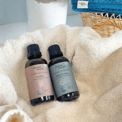 GIF animé de l'utilisation du Parfum de lessive comme avant