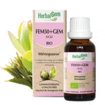 Un flacon de 30 ml de Fem50+ Gem Bio de la marque Herbalgem