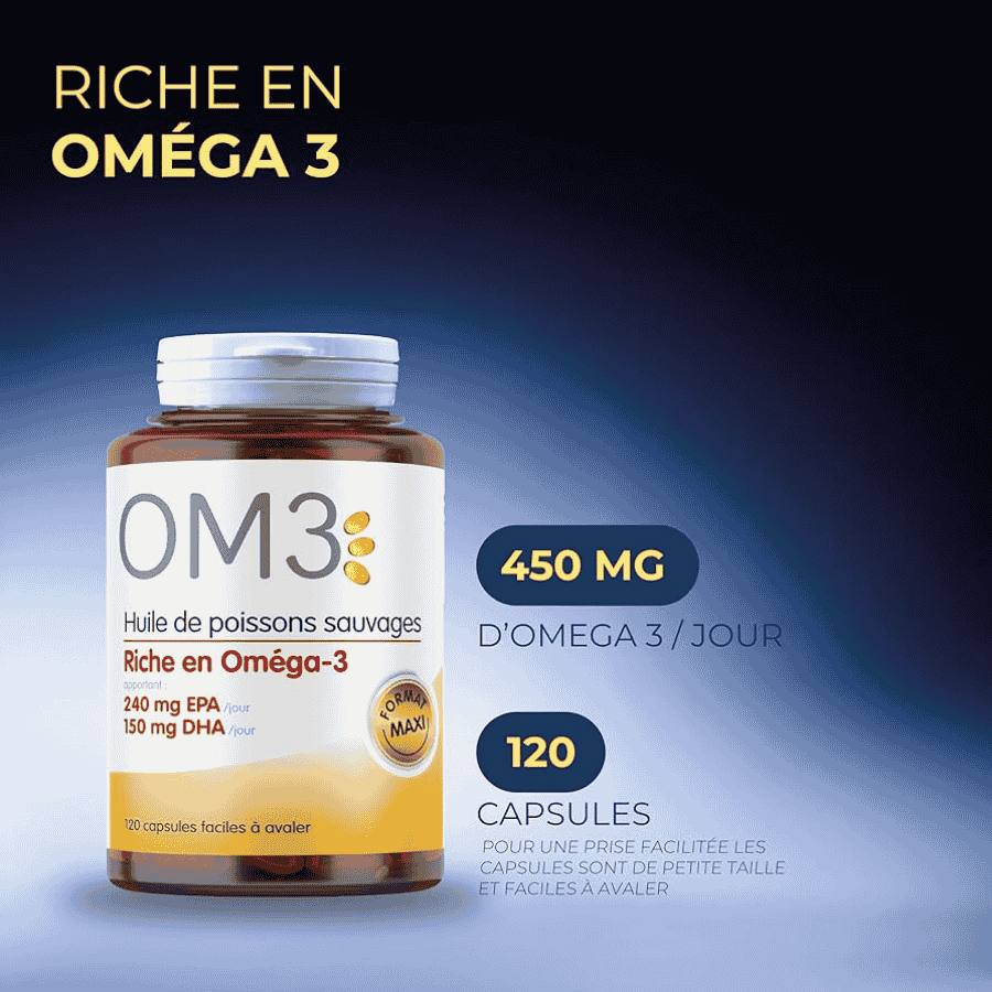 Riche en oméga 3 de l'huile de poissons sauvages.