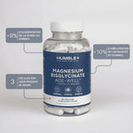 Avantage du Magnésium Bisglycinate de 90 gélules de la marque Humble +.