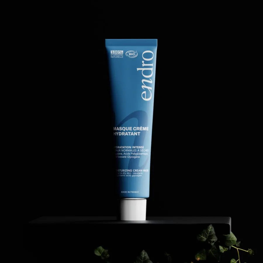 Masque crème hydratant d'un format de 75 ml de la marque Endro sur fond noir.