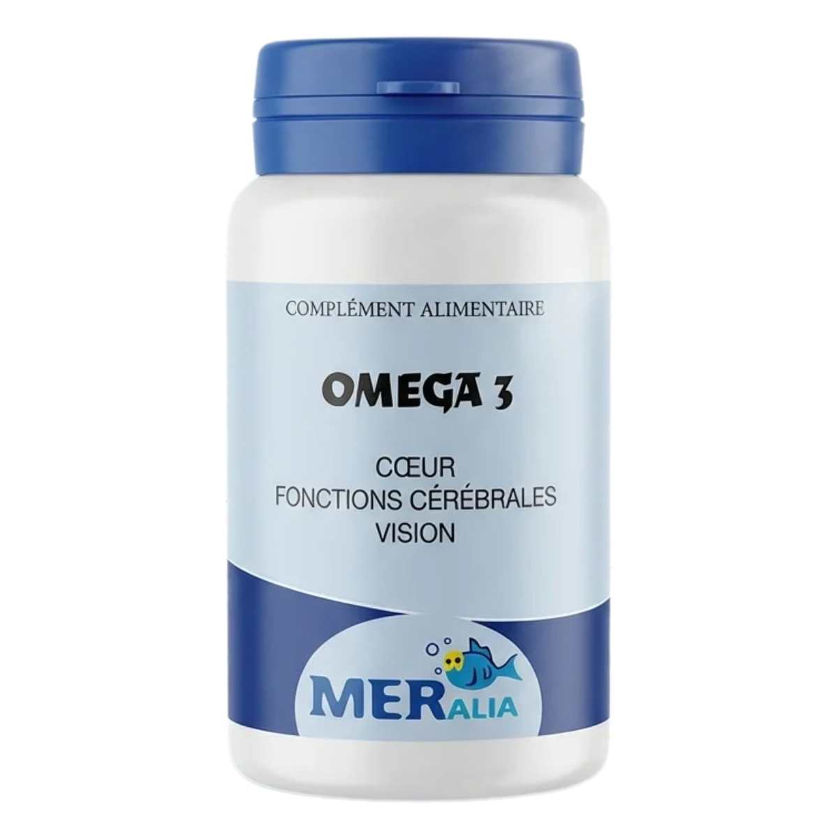 Une boite de 90 capsules d'Omega 3 de la marque Meralia 