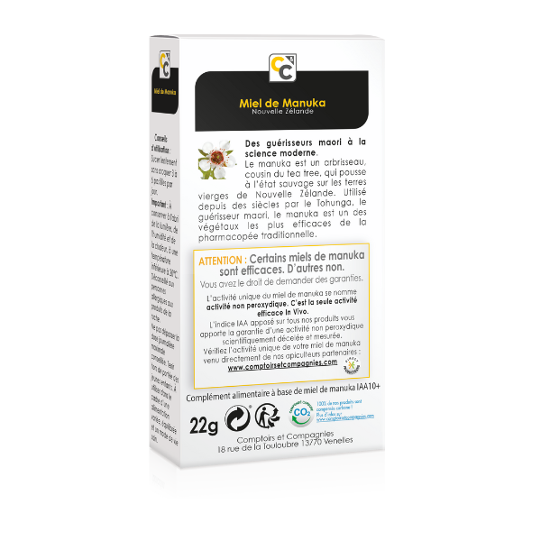 Pastilles 100% Miel de Manuka 10 (x8) - Comptoirs et compagnies