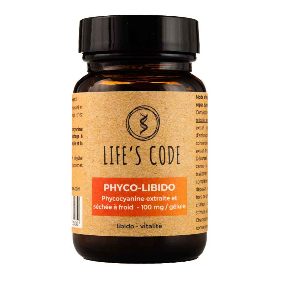 Une boîte de phyco-libido de 30 gélules de la marque life's code.